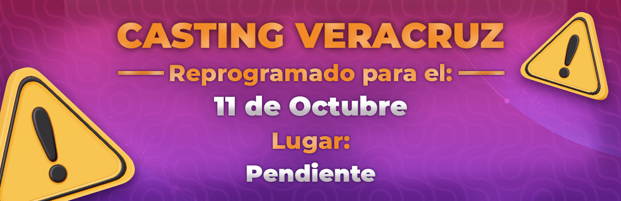 Cambio fecha de casting al 11 de octubre